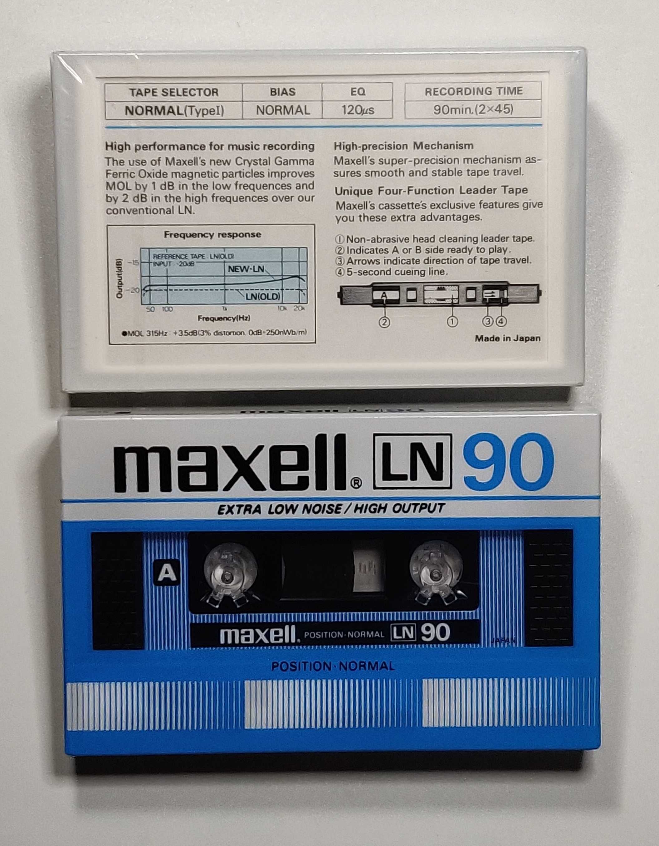 MAXELL LN-90 [1984 г. EUR] _новая аудиокассета в запечатанной упаковке
