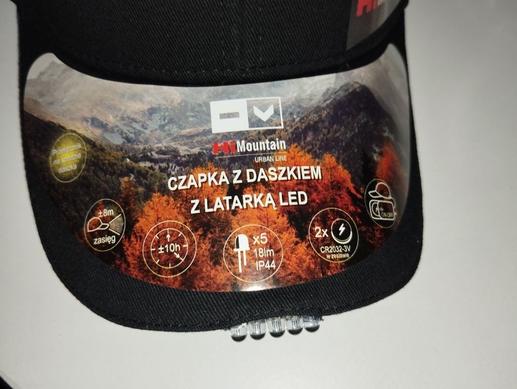Nowa czapka z daszkiem z oświetleniem latarką LED survival wyprawy noc