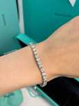 Тенісний браслет з діамантами  1.53 ct Біле золото