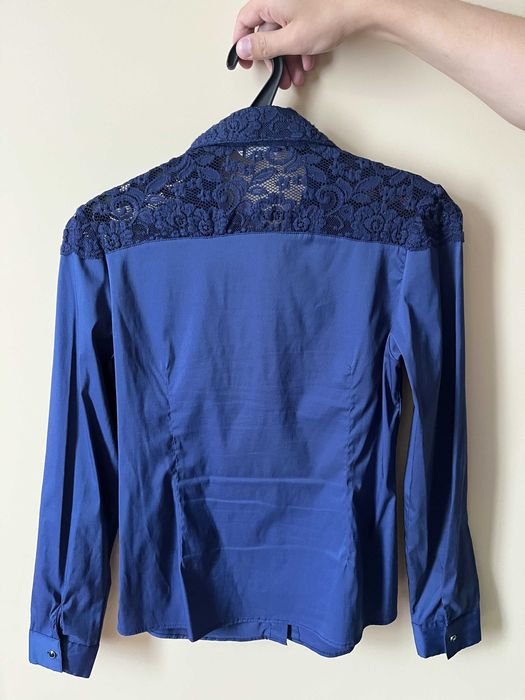 Рубашка женская Kalicyu 44 с длинным рукавом синяя