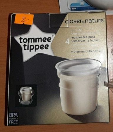 Nowe pojemniki na mleko w proszku do butelek Tommee Tippee 4szt.