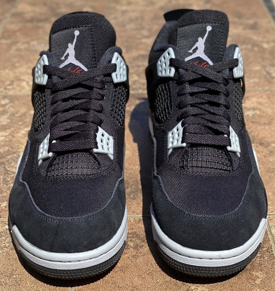 Кроссовки Nike Air Jordan 4 Retro SE Black Canvas Джордан ретро черные
