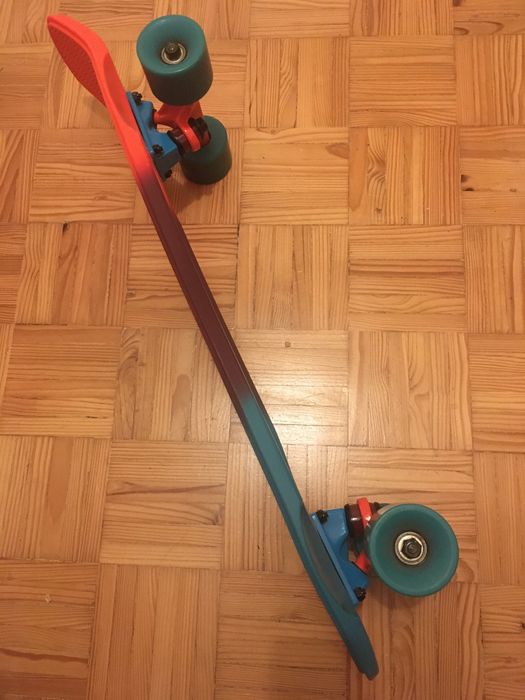 Big Yamba Cruiser Skateboard - Blue/Coral Gradient oxelo