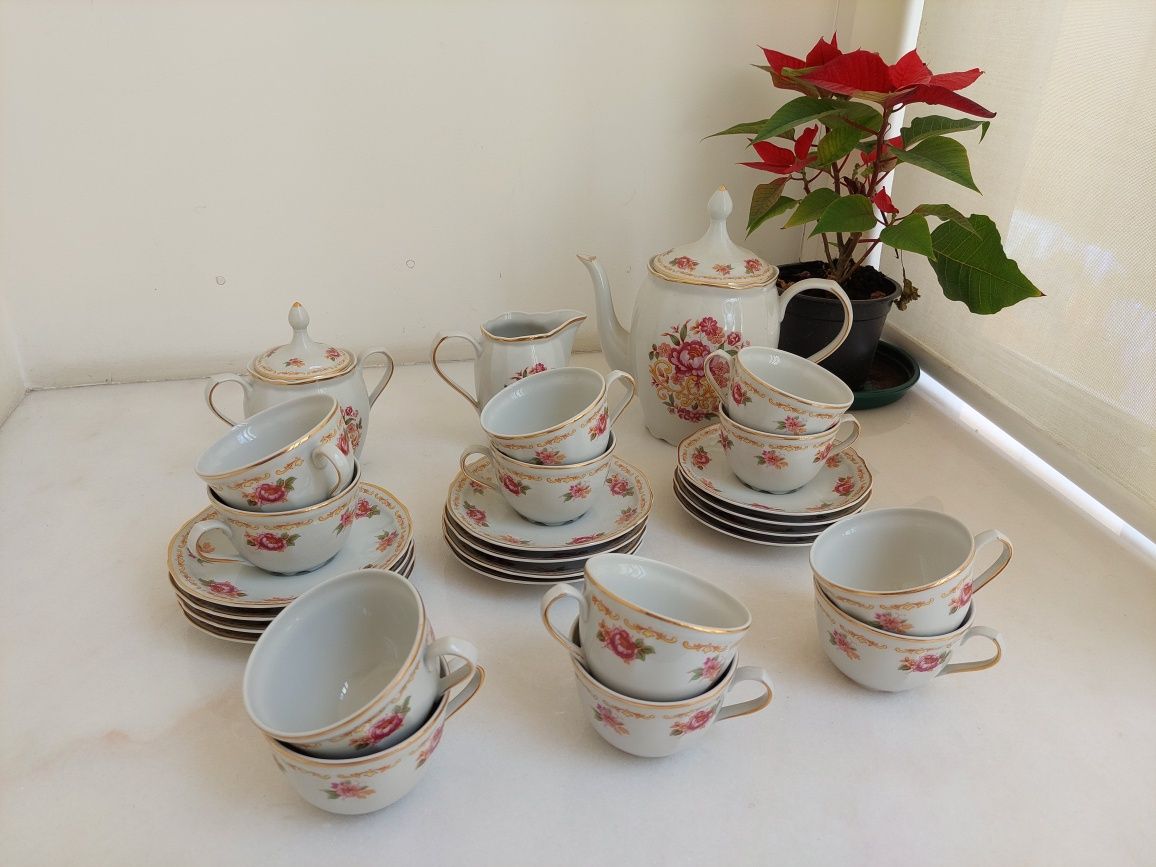 Serviço de chá Sociedade Porcelanas de Coimbra