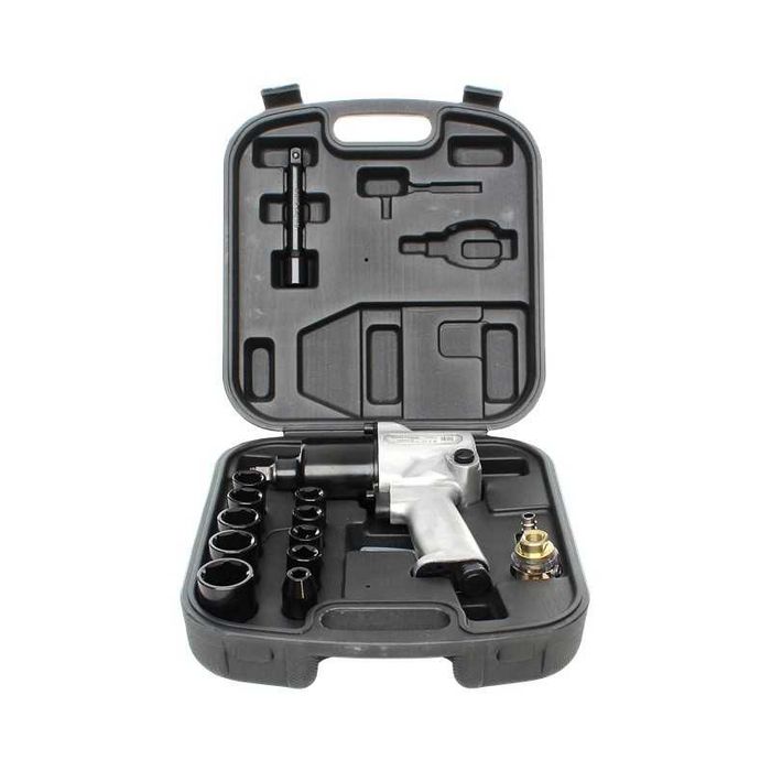 Klucz udarowy 1/2" PNEUMATYCZNY 569Nm 17EL. + nasadki w walizce KD1424