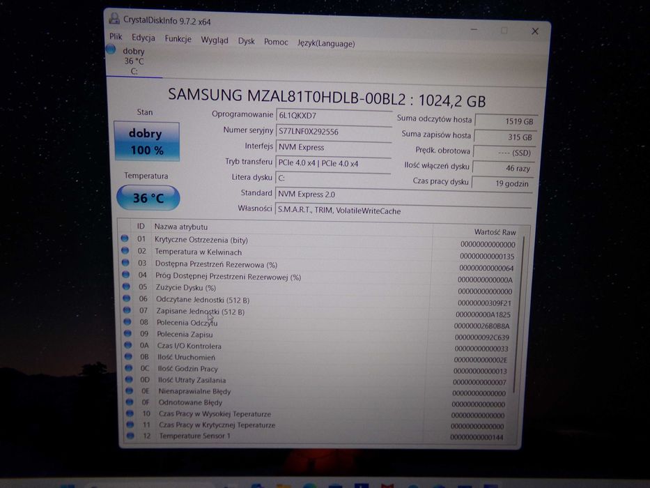 Lenovo ThinkBook 16 G7 IML 155H 32GB 1TB Win11  36 m-cy gwarancji