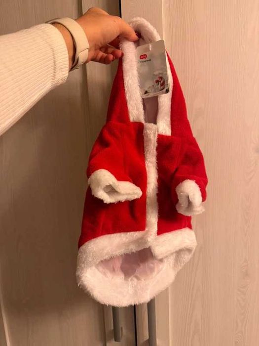 Ubranko dla psa święty Mikołaj z kapturem przebranie S Eloy