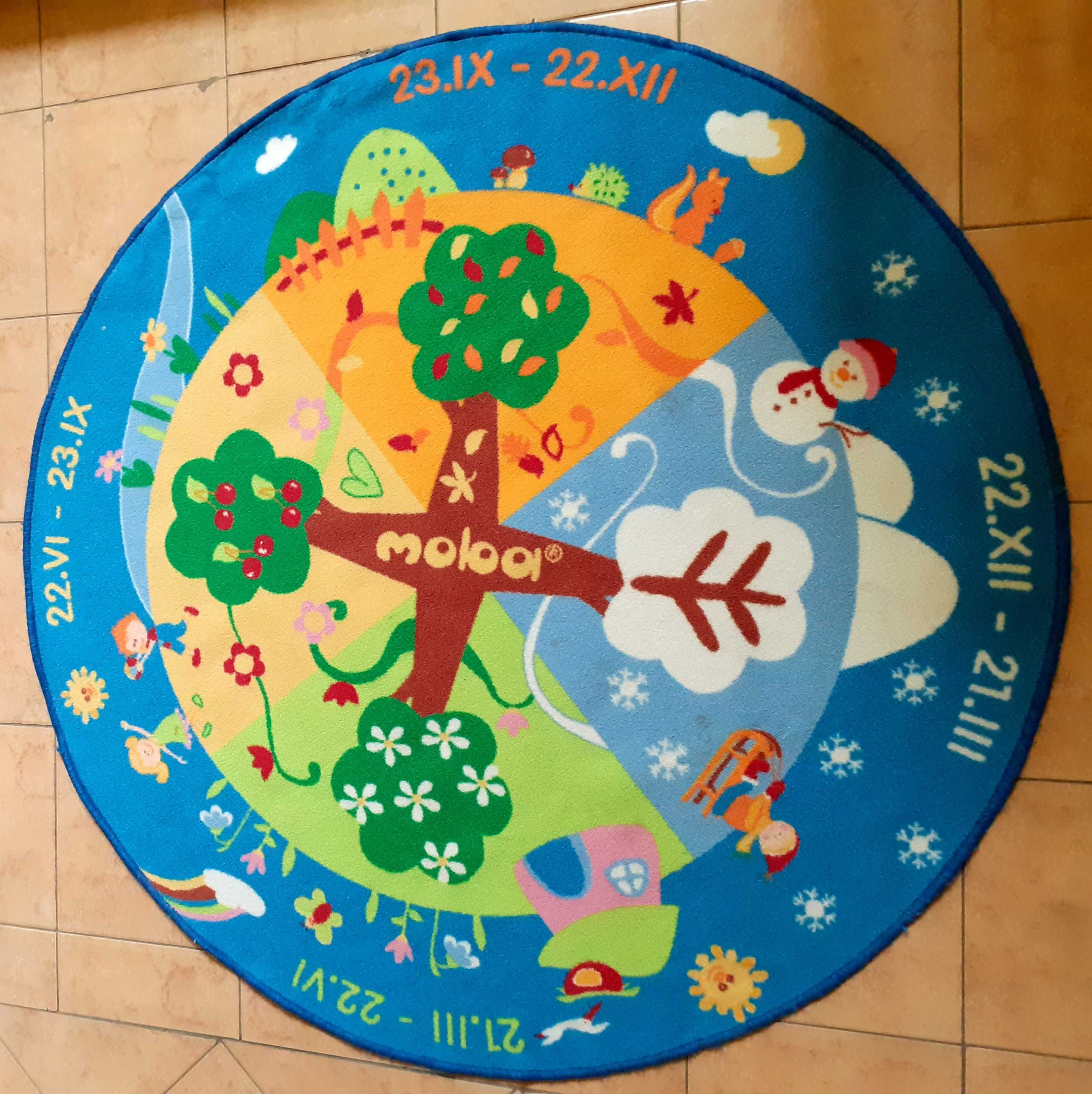 Dywan 4 pory roku koło 133 cm.