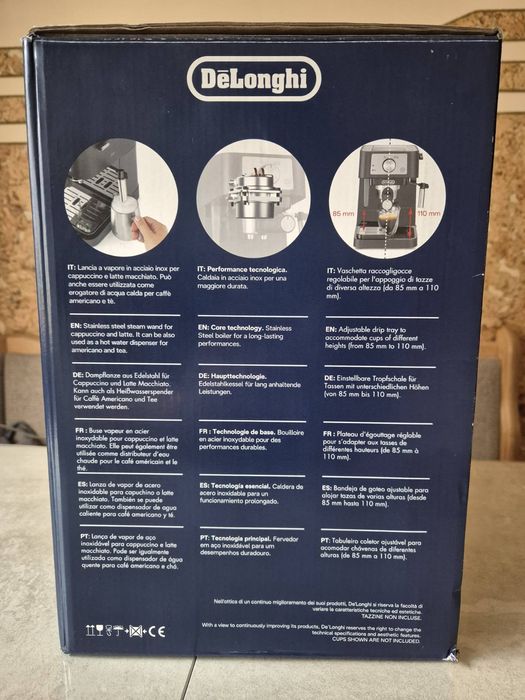 Ріжкова кавоварка еспресо DeLonghi EC 260.W Stilosa