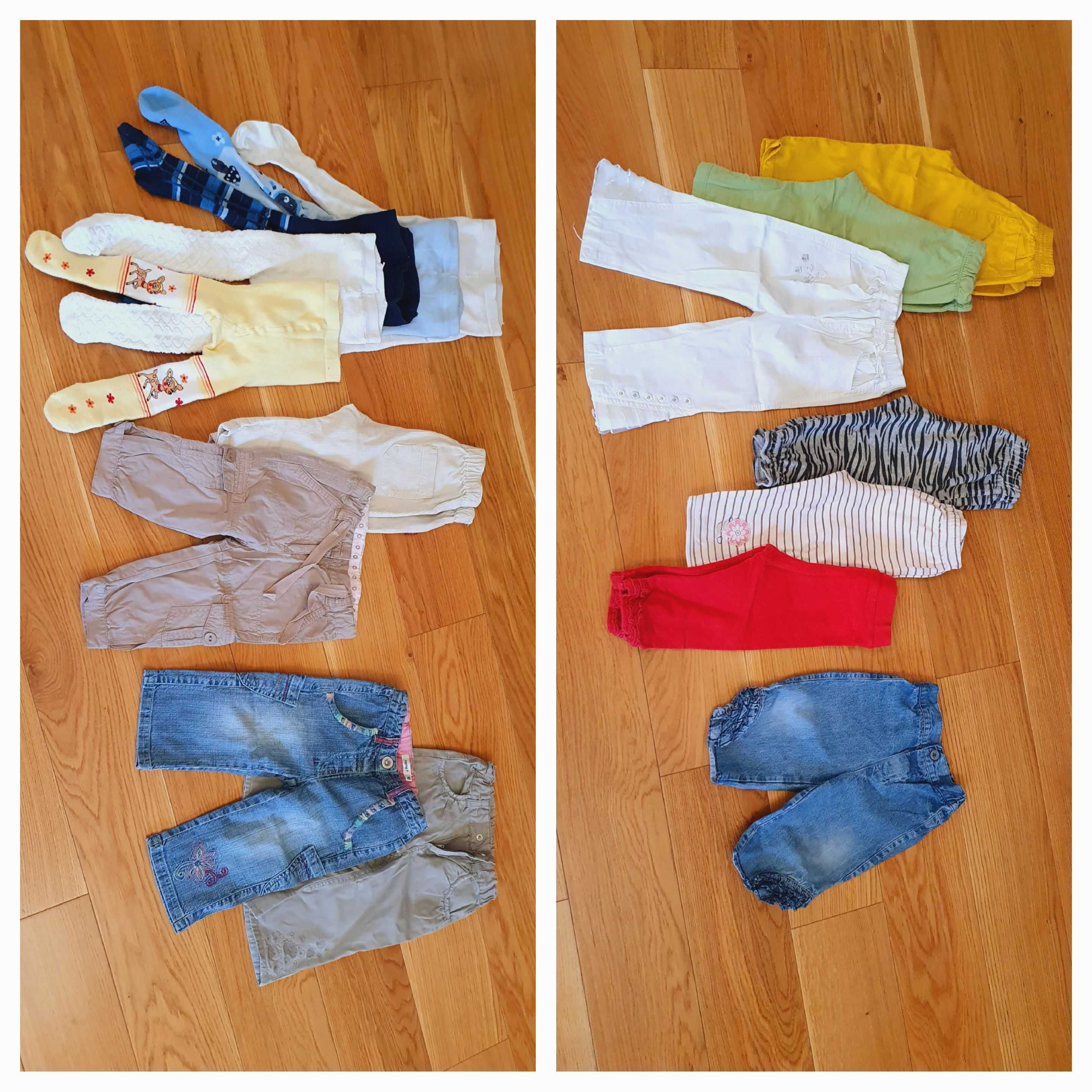 Ubranka dla dziewczynki – rozmiar 80 cm (9 do 12 miesięcy)  – 68 szt.