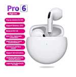 Air Pro 6 TWS Бездротові навушники з мікрофоном (white).

Bluetooth-га