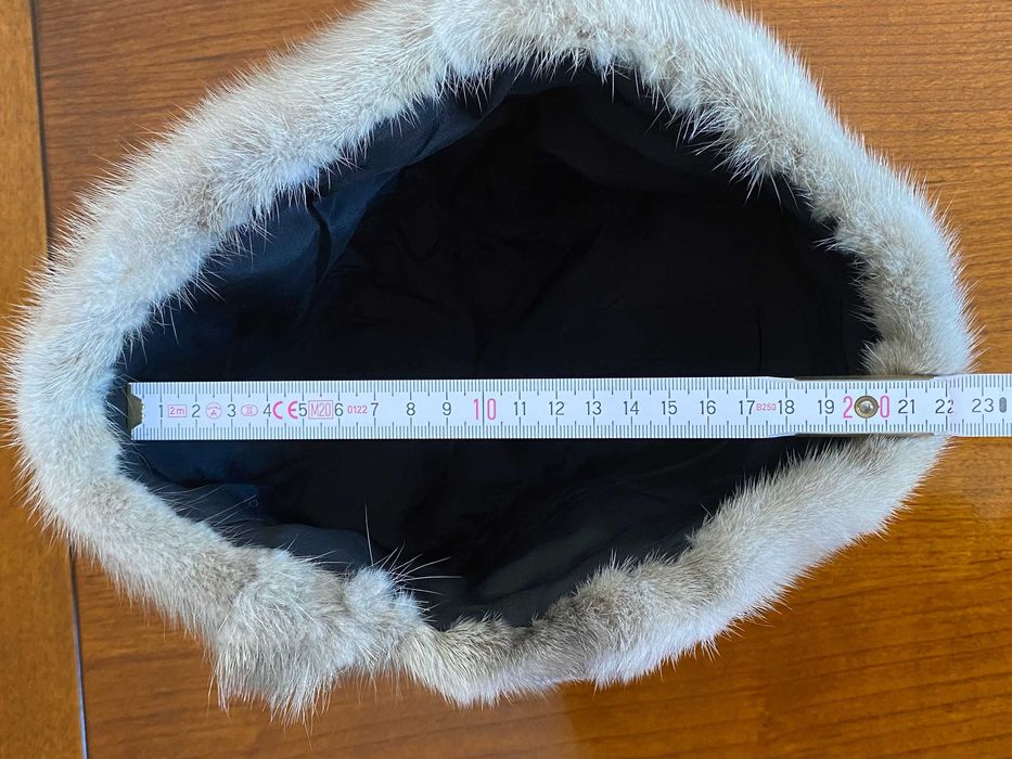 Kapelusz Z Futra Norek / Kołnierz Futrzany Vintage Lata 60-70