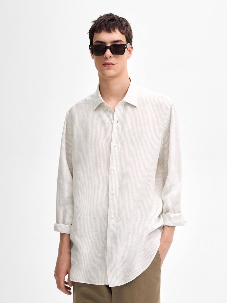 Чоловіча лляна сорочка від Massimo Dutti