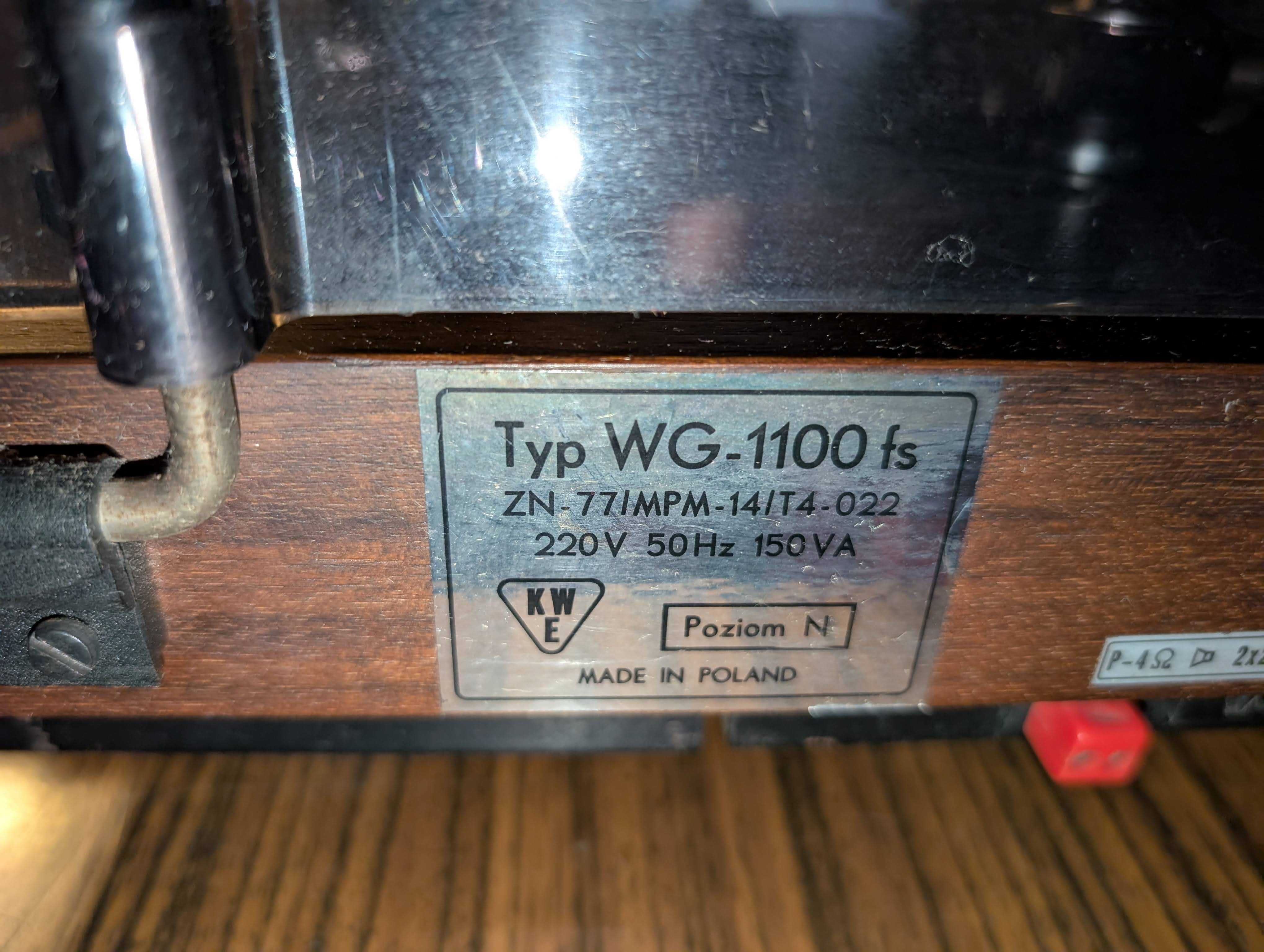 Gramofon Unitra Fonica WG-1100 fs