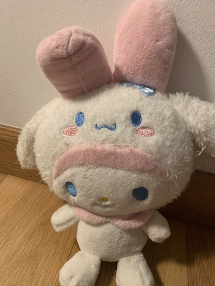 Pelúcia My Melody e Cinnamoroll Misturados - Fofinha e Rara!