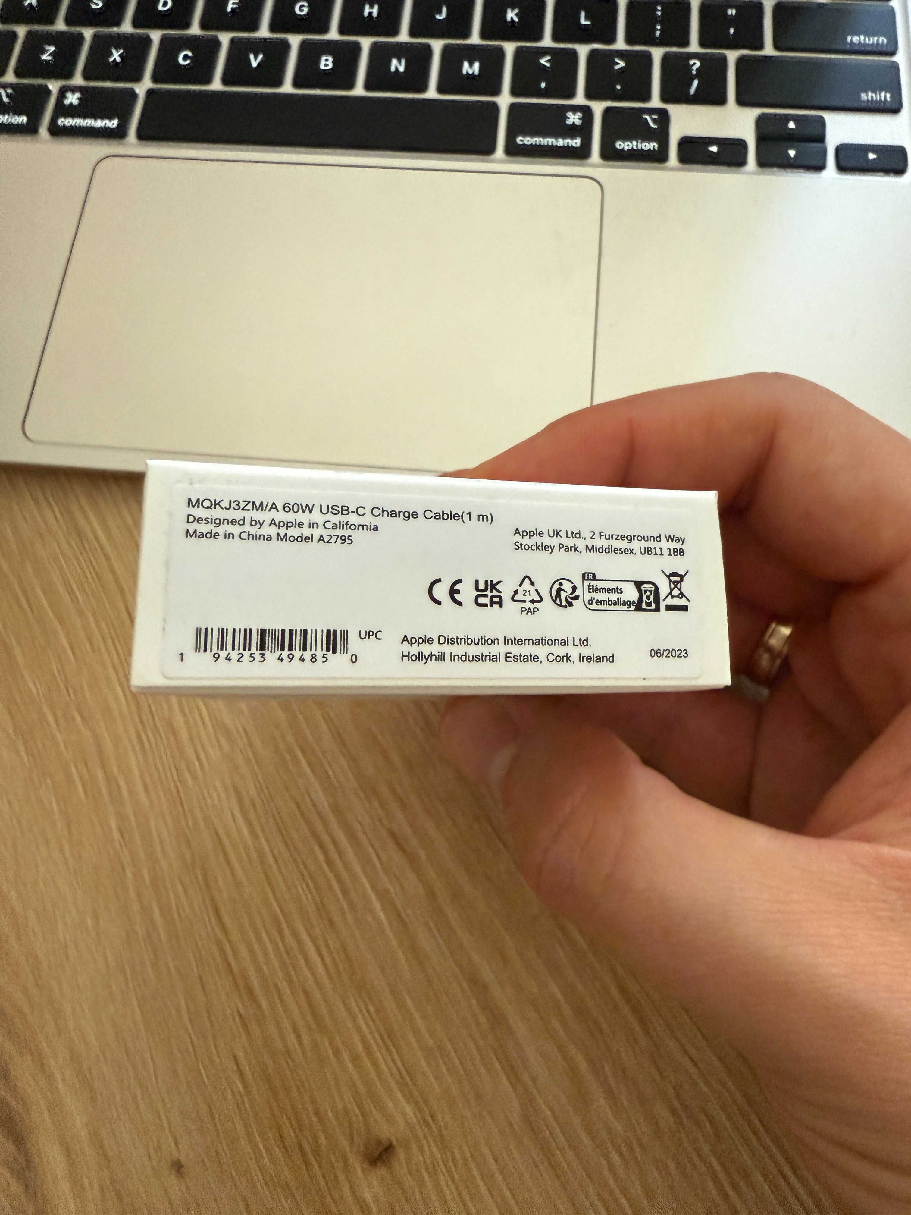 Oryginalny nowy kabel przewód Apple iPhone USB-C to USB-C 1m 60W