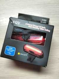 Съемный USB аккумуляторная двухцветный светодиодный задний фонарь .