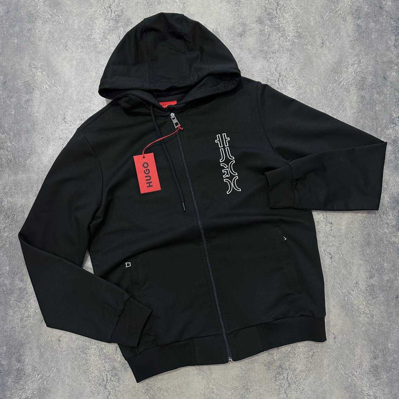 SALE!!!Чоловічий чорний спортивний костюм Hugo Boss)