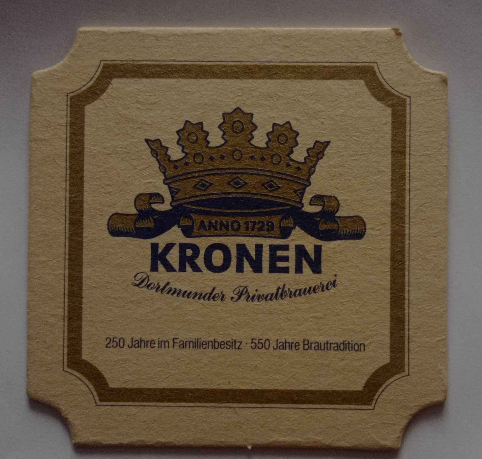 Костер старая подставка под пиво KRONEN Dortmund