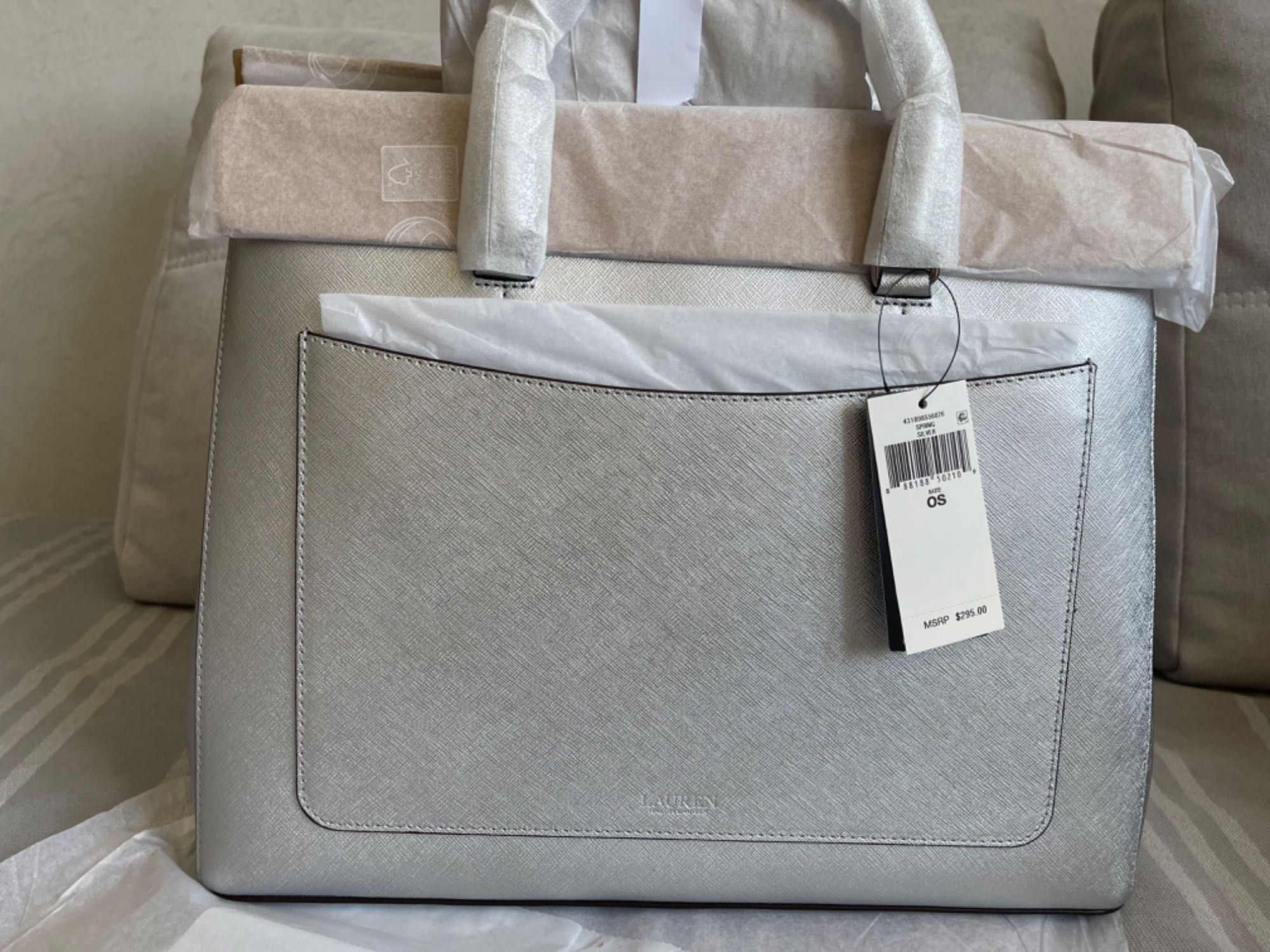 Ralph Lauren original Hanna bag. Вместительная статусная сумка из кожи