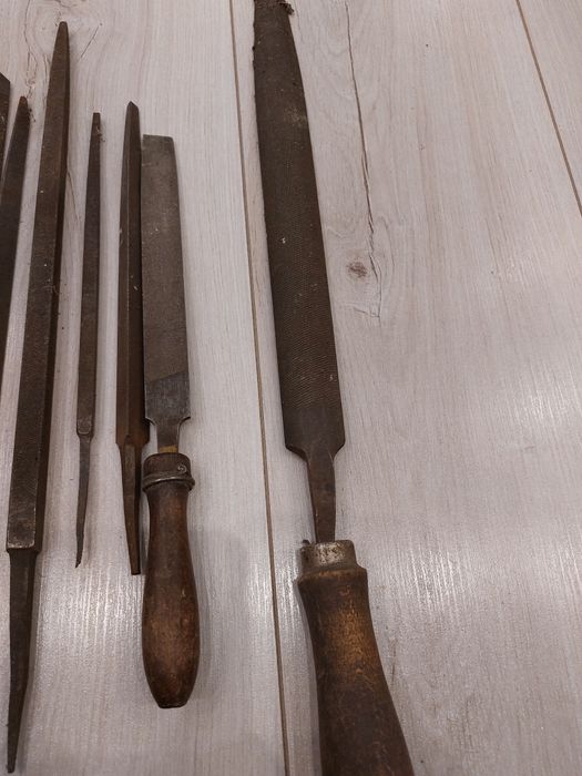 Retro pilniki Pakiet starych narzędzi ślusarskich