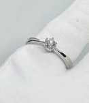 Золотое кольцо с бриллиантом 0.22кт в стиле Tiffany