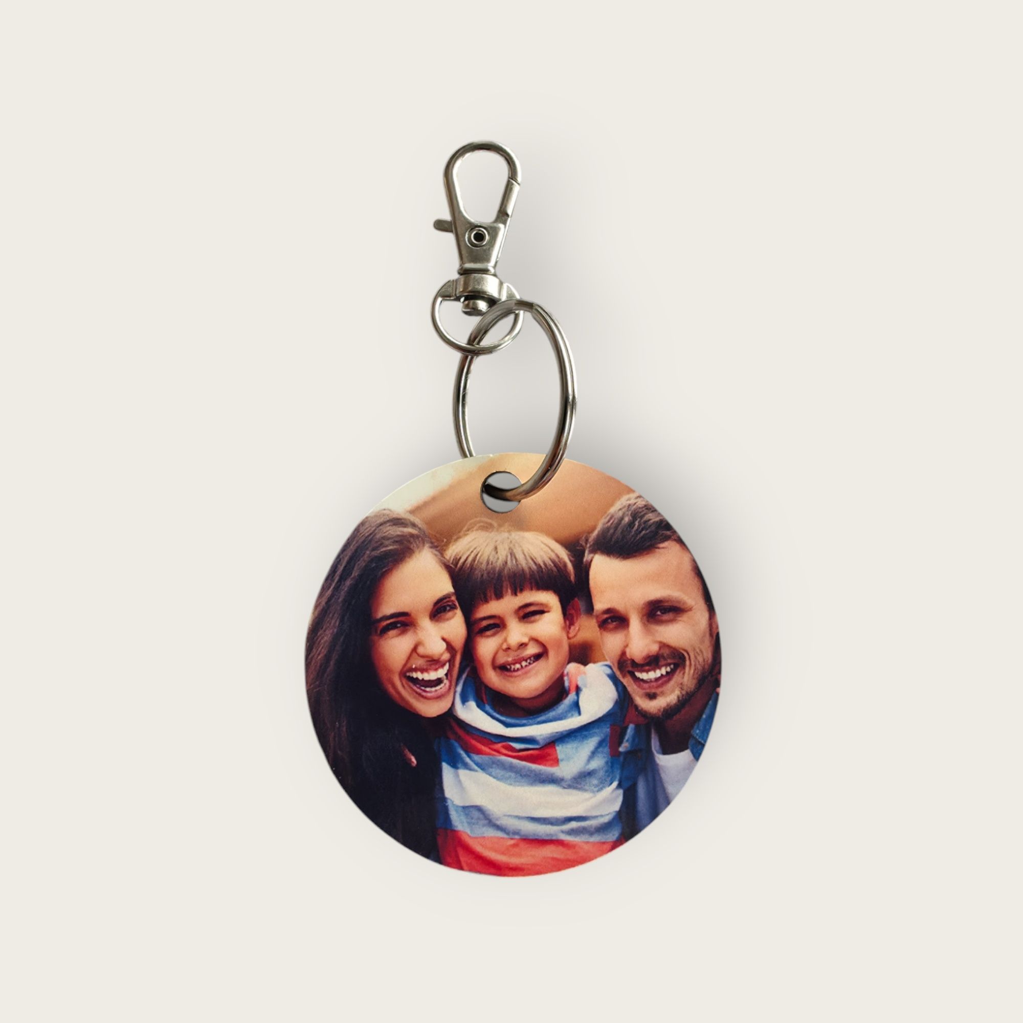Porta-Chaves Redondo em MDF com Foto – Personalização a Cores