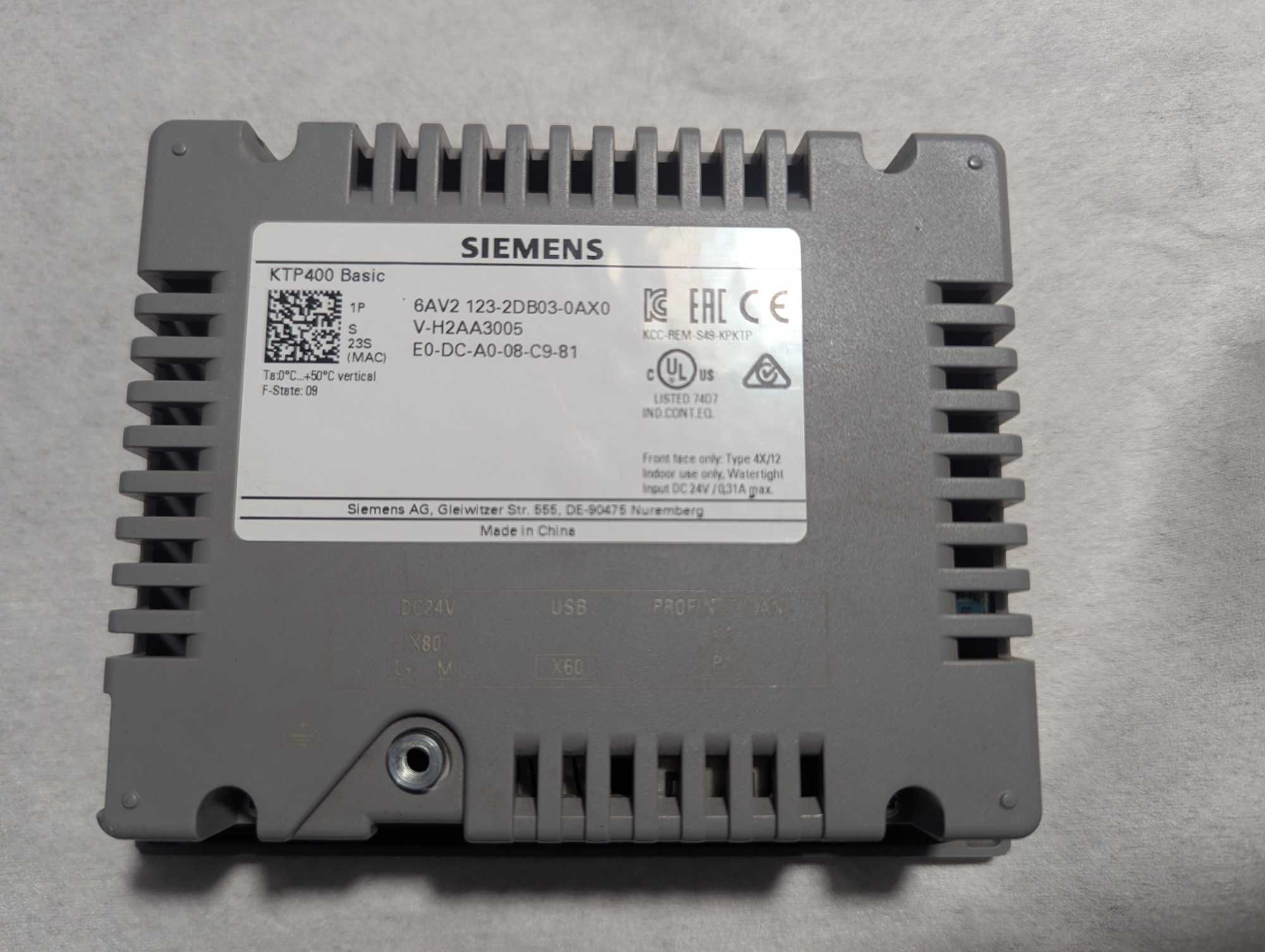 Panel operatorski HMI Siemens KTP400 Basic Color