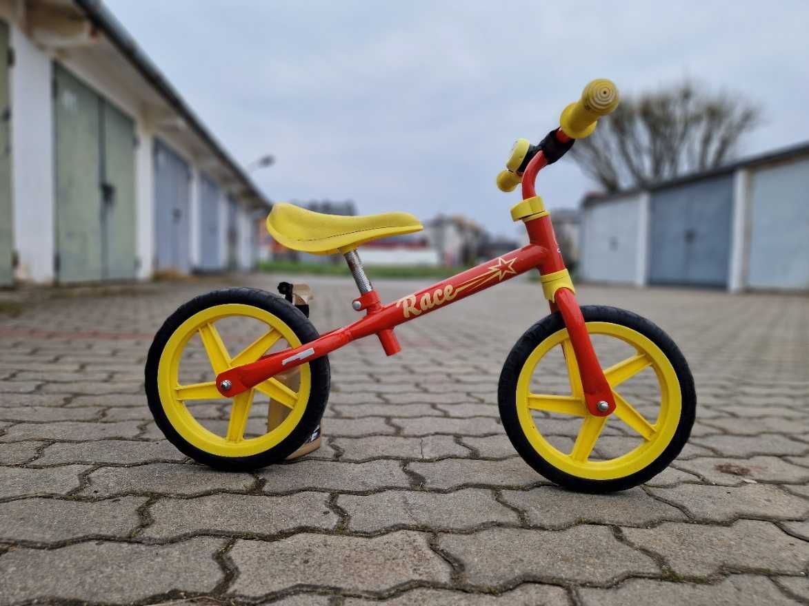 Rowerek biegowy Lidl żółty stalowy