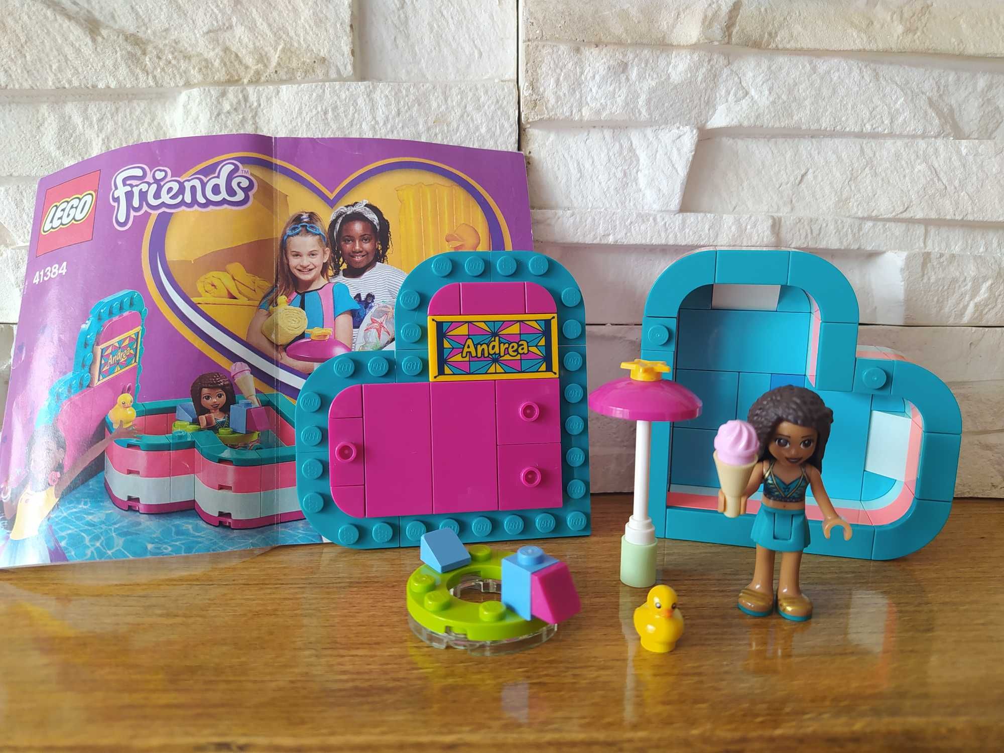 4x pudełko przyjaźni domek w kształcie serca Lego Friends