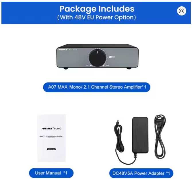 Amplificador AIYIMA A07 MAX 2x300W