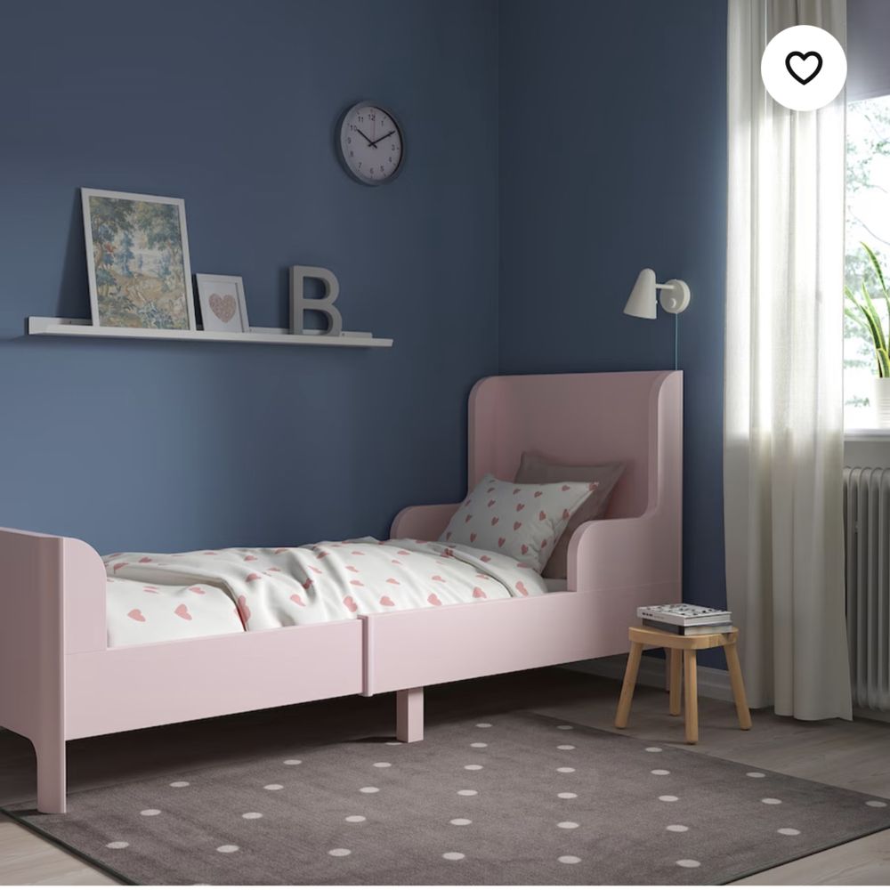 Cama extensíve de criança , rosa com colchão