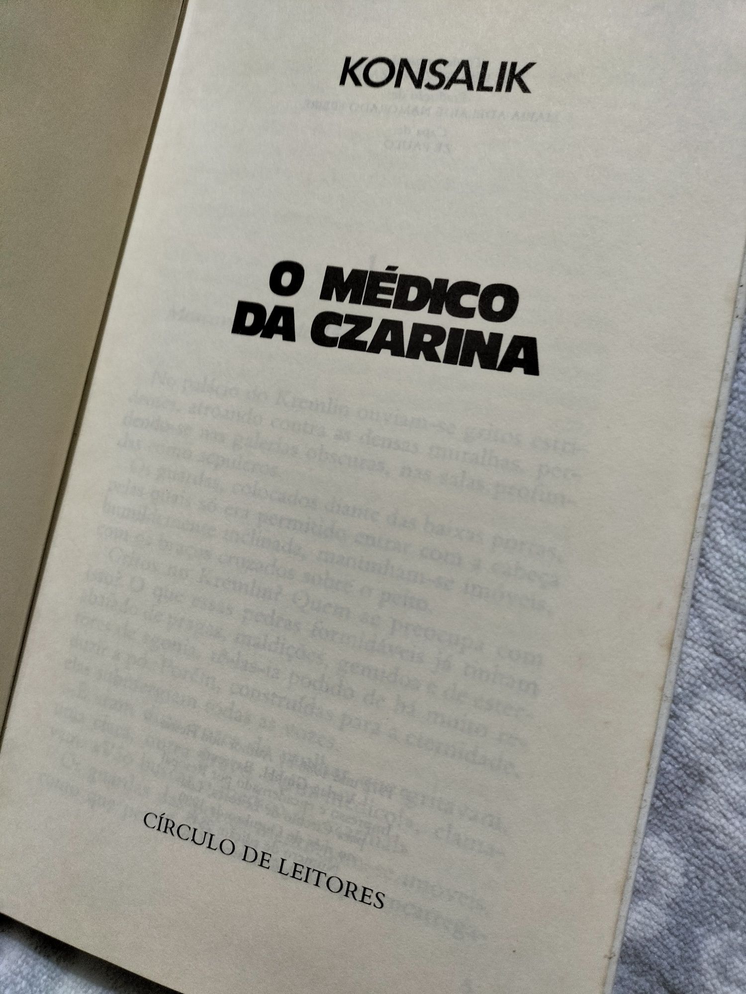 Livro  Konsalik - O Médico da Czarina