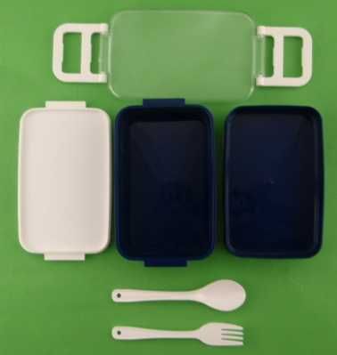 Lunch box pojemnik obiadowy sztućce komplet sztućców obiad śniadaniowy