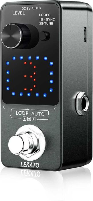 LEKATO Potrójny Looper zintegrowany tuner elektryczny mini pedał
