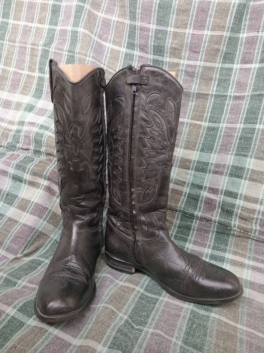 Шкіряні ковбойські чоботи (23 см за устілкою)