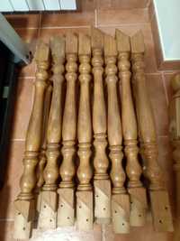 Pilares de madeira maciça CARVALHO