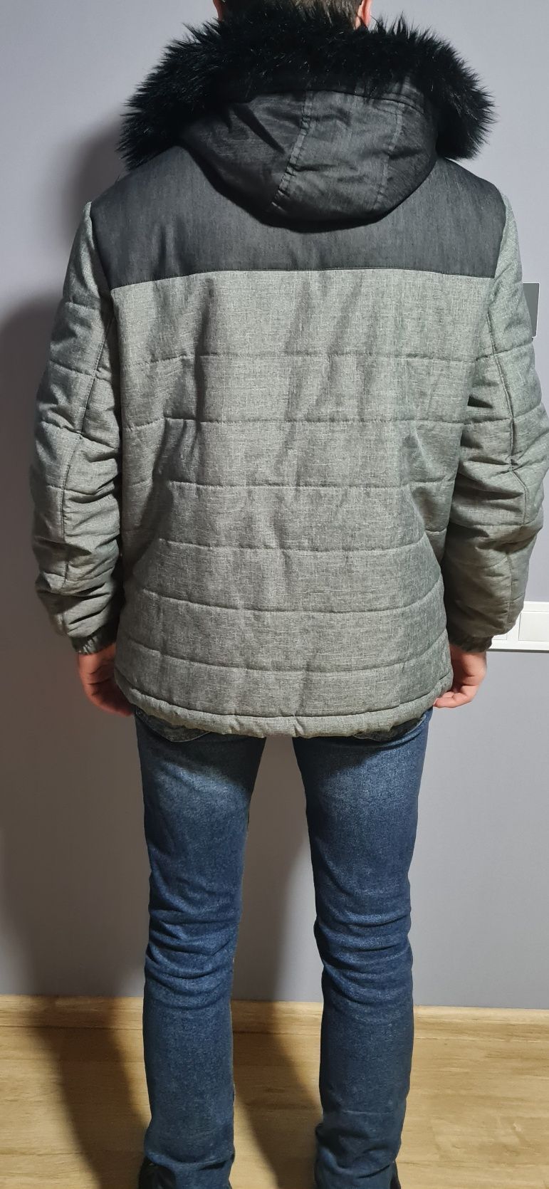 Куртка зимова чоловіча Riccardo рікардо сіра 52 розмір мужская серая т