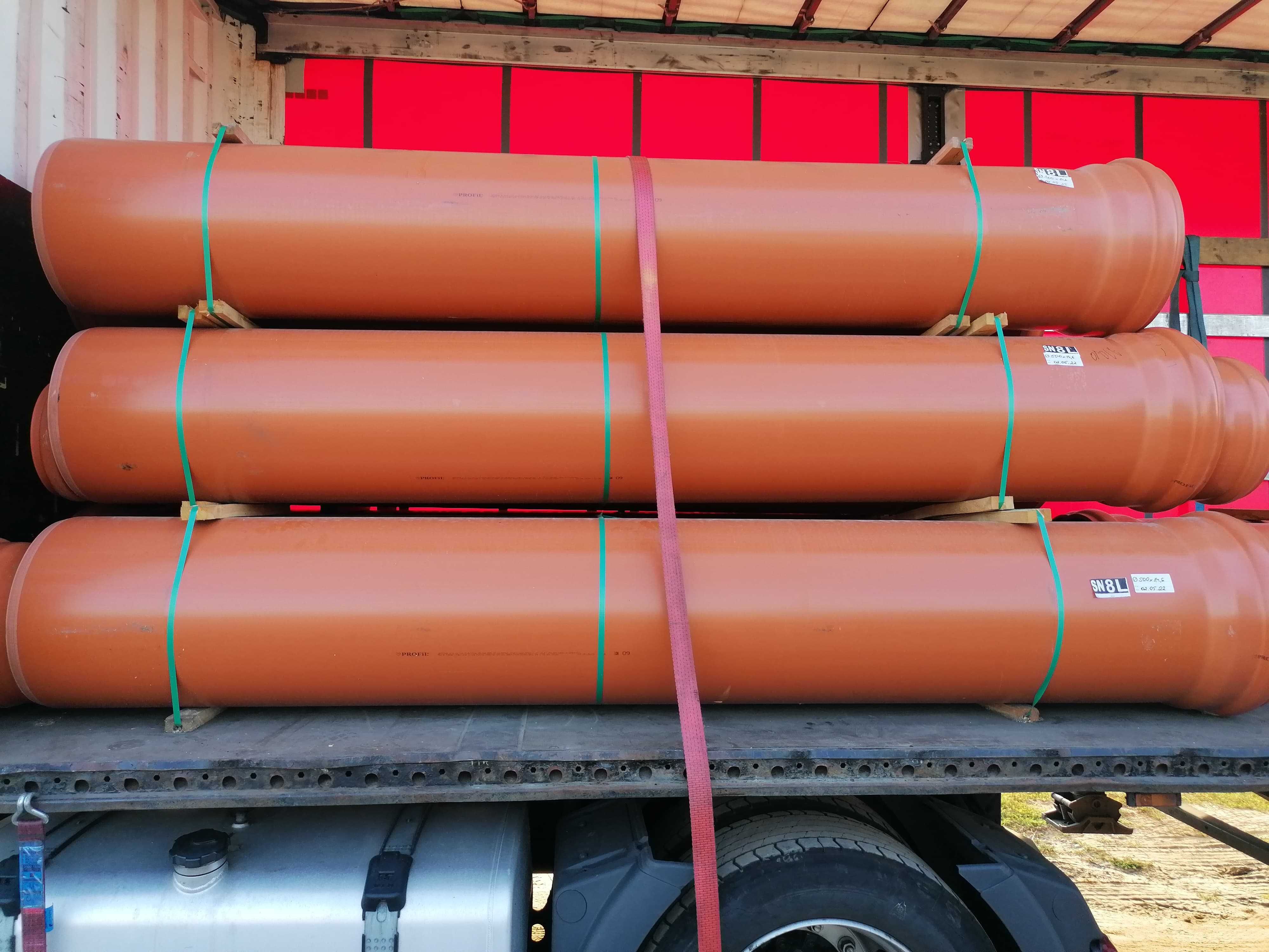 Rura kanalizacyjna PCV 160 SN8 4,7 mm I GATUNEK oranż gładka rury