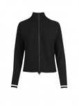 Bluza sweter damska czarna MARC CAIN rozpinana zamek N5 wełna kaszmir