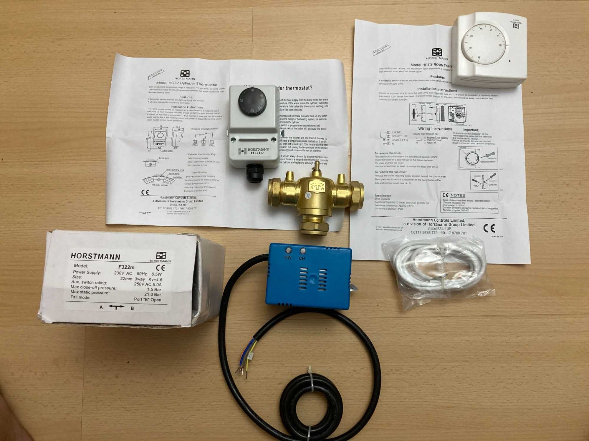 Zawór 3-drogowy Horstmann F322 termostat HCT2 HRT3