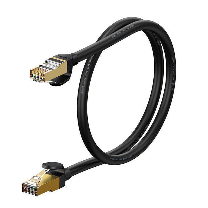 Kabel Sieciowy Baseus Ethernet Rj45, 10Gbps, 1M (Czarny)