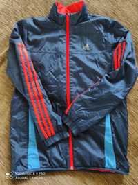 Adidas демисезонная куртка на флисе ветровка 13-14лет (164) в идеале
