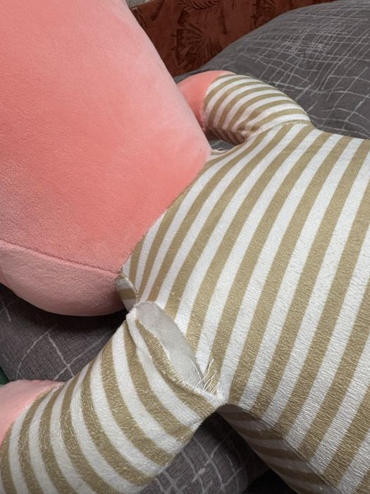 Іграшка - подушка Бегемот трансформер 3 в 1 з пледом