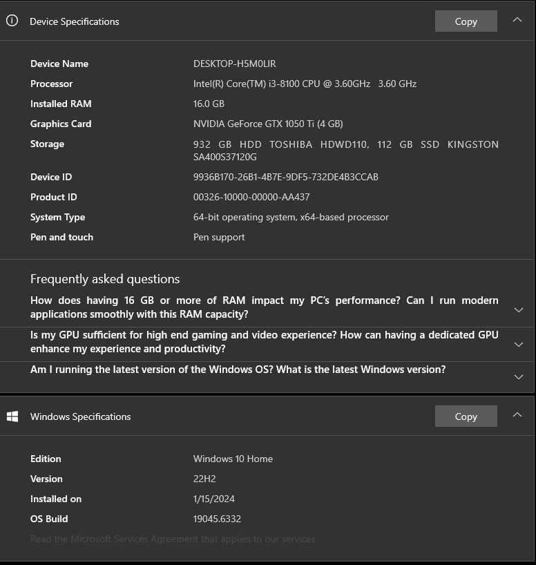 Комп'ютер/ системний блок Core i3-8100 / GTX 1050 Ti / 16 ГБ / 1TB