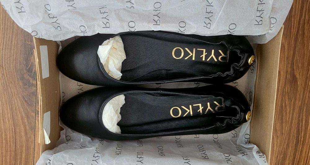 Baleriny Skórzane Damskie Ryłko