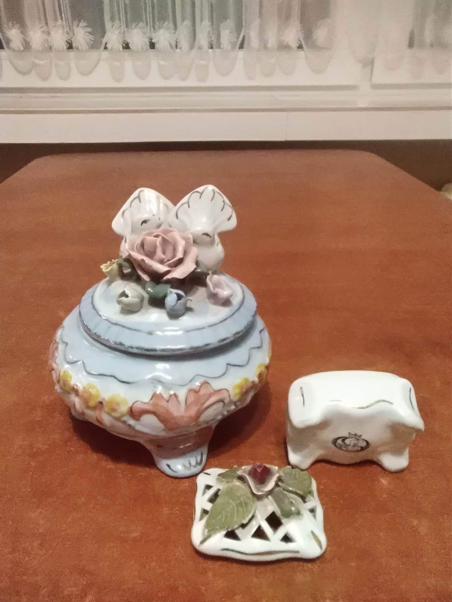 Figurki Cukiernica Porcelanowa porcelana zestaw