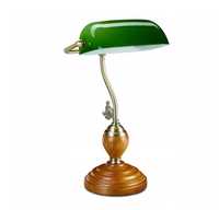 Lampa biurkowa bankierska Relaxdays zielona Art deco