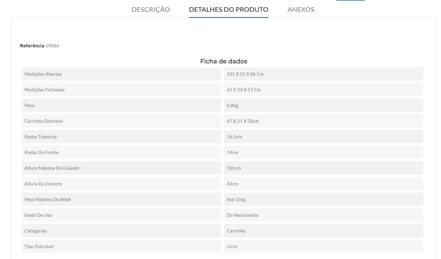 Carrinho de bebé ASALVO Kubic cinza (Usado)
