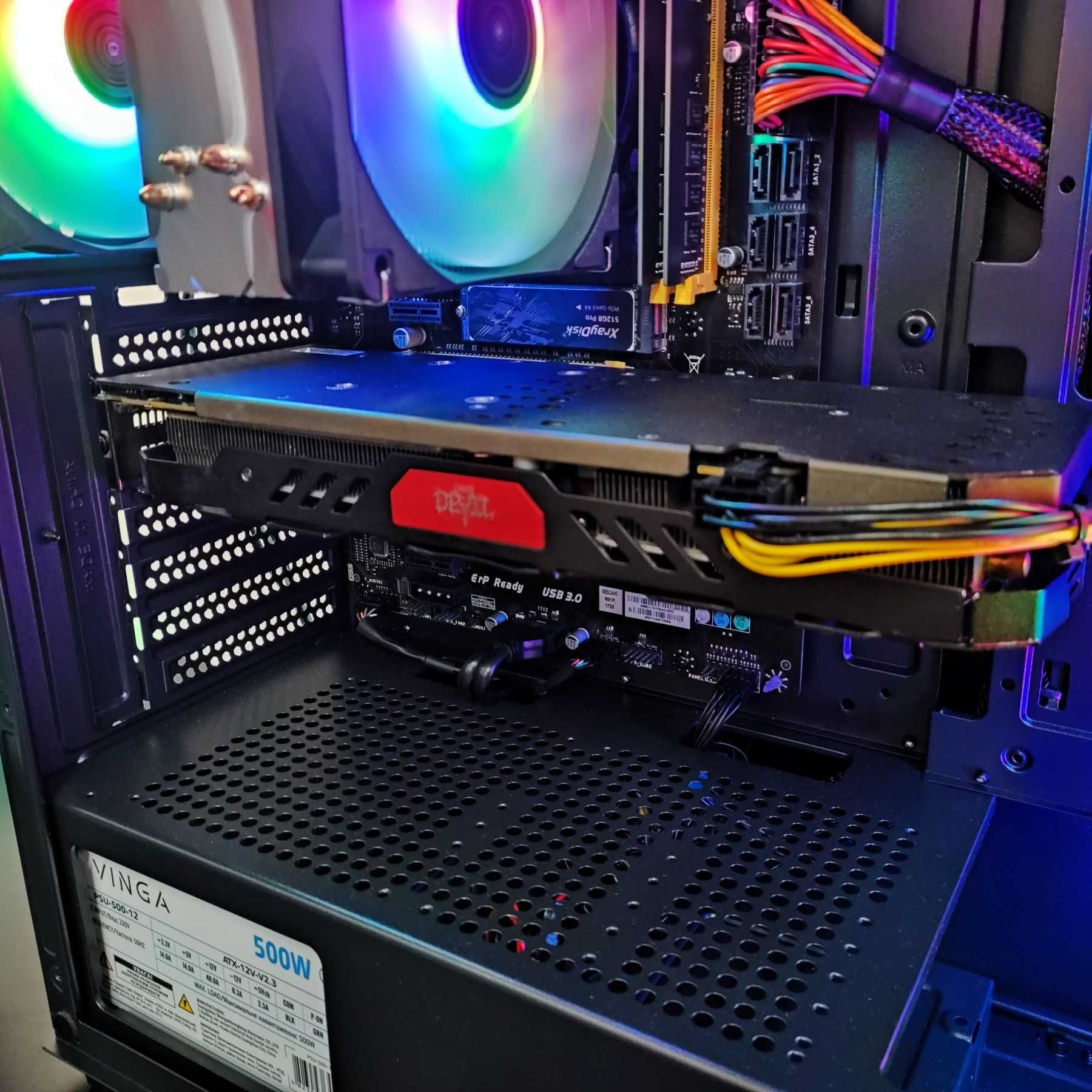 Игровой Компютер ПК Intel i5-6500, RX 570 4GB, 16GB DDR4, SSD 512GB m2